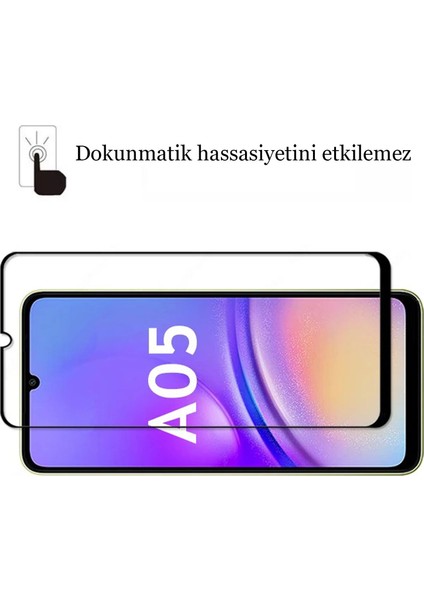 Cepstok Samsung Galaxy A05 Kırılmaz Cam 5D Tam Kaplayan 9H Temperli Ekran Koruyucu