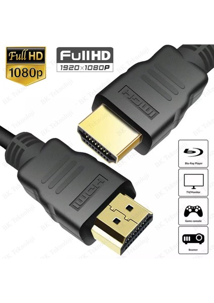 HDMI Erkek-Erkek Kablo 3D Full Hd 1080P 1 Metre