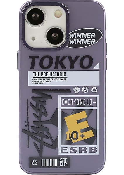 Apple iPhone 14 Kılıf Prada Desenli Silikon Kapak