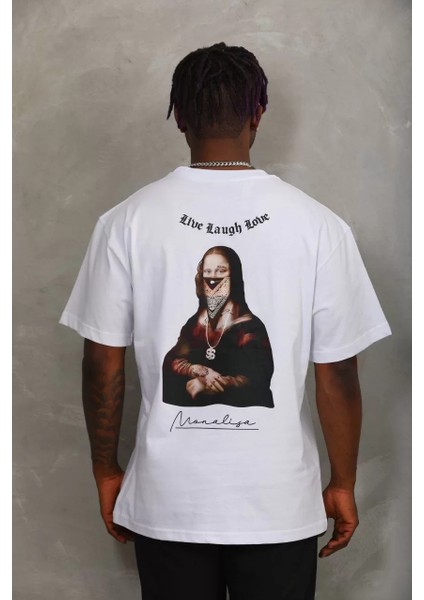 Erkek Baskılı Bisiklet Yaka T-Shirt 20/1 Penye - Beyaz indirimleri