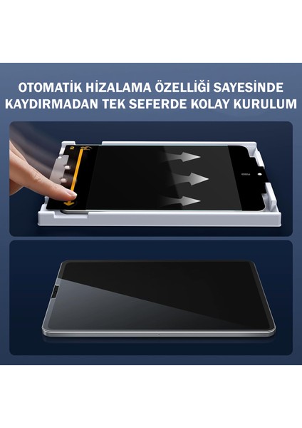 iPad 7.8.9. Nesil 10.2 Tablet Ekran Koruyucu Cam Otomatik Hizalamalı Toz Önleyici Kolay Uygulamalı