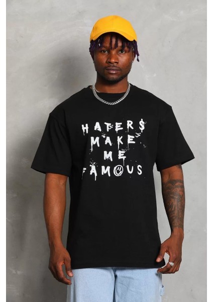 Erkek Baskılı Bisiklet Yaka T-Shirt 20/1 Penye - Siyah fiyatları