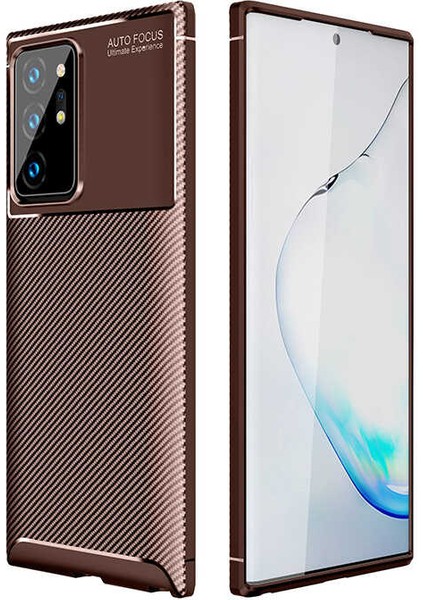 Samsung Galaxy Note 20 Ultra Kılıf Karbon Görünümlü Silikon Zipax-Zr-Negro