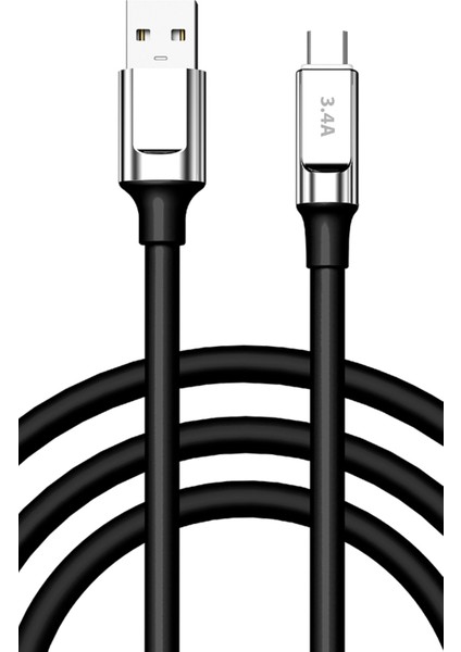 Oneplus Nord N10 Şarj Kablosu Type C 3.4A Hızlı Şarj - SC65T-SIYAH