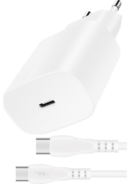 Vivo Y35 Şarj Kablosu Type C 25W Süper Hızlı Şarj - S40TBEYAZ