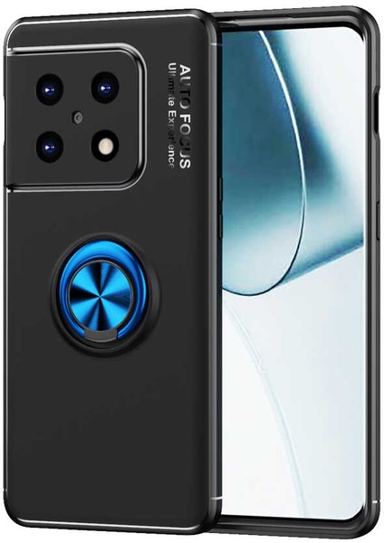 One Plus 10 Pro Kılıf Ravel Yüzüklü Standlı Silikon Kapak