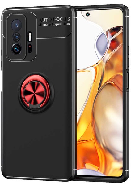 Xiaomi Mi 11T 5g Kılıf Ravel Yüzüklü Standlı Silikon Kapak