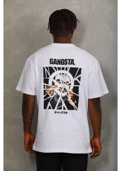 Erkek Baskılı Bisiklet Yaka T-Shirt 20/1 Penye - Beyaz indirimleri