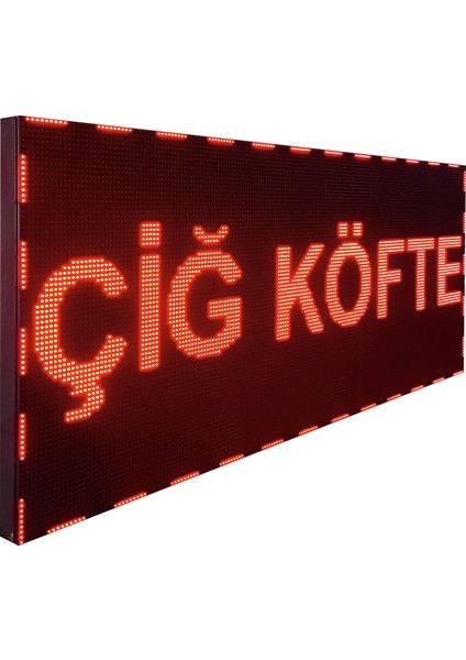 32X128CM Led Tabela Kayan Yazı - Kırmızı -Tek Taraflı Wifi Kablosuz Haberleşme