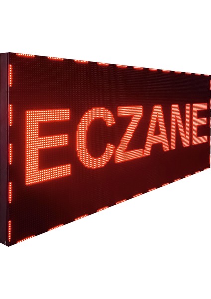 32X128CM Led Tabela Kayan Yazı - Kırmızı -Tek Taraflı Wifi Kablosuz Haberleşme