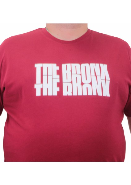 Mocgrande Erkek Büyük Beden Sıfır Yaka Tişört The Bronx 23174 Bordo