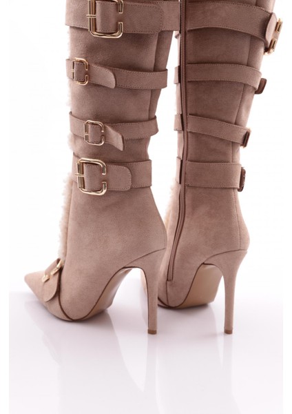 1121 Kadin Kemerli Topuklu Çizme modelleri