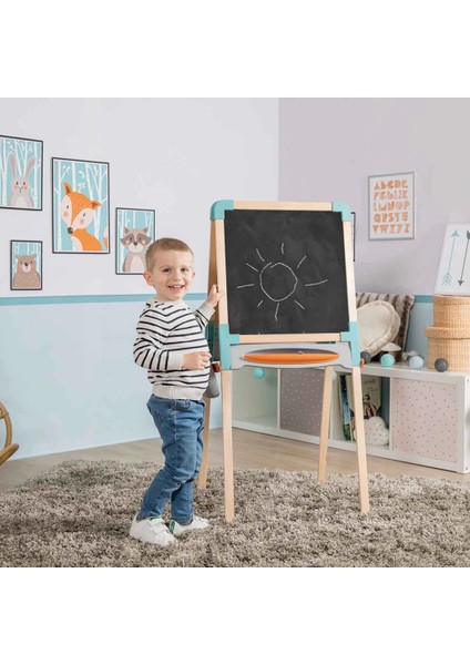 Nessiworld Smoby Çift Taraflı Manyetik Ahşap Yazı Tahtası 7600410401