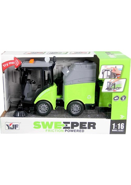Nessiworld 1:16 Sweeper Sesli ve Işıklı Temizlik Aracı A1112-2 modelleri