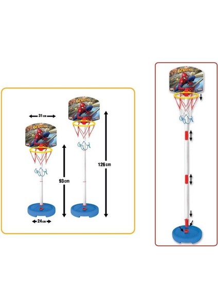 Nessiworld Dede Spiderman Küçük Ayaklı Basketbol Potası