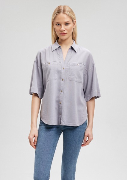 Lila Gömlek 1210642-85385 modelleri