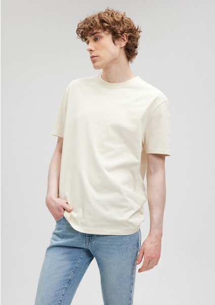 Bisiklet Yaka Bej Basic Tişört 066249-70072 fiyatları