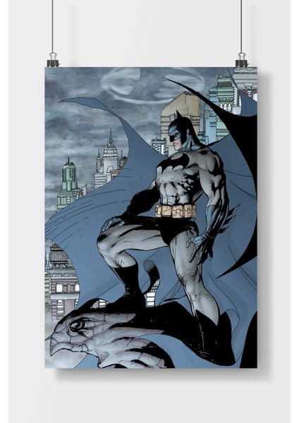 Poster City Postercity Pelerinli Batman Poster Çerçevesiz Parlak Kağıt