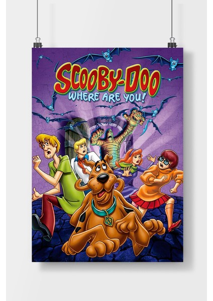 Postercity Scooby-Doo Çizgi Film Afiş Poster Çerçevesiz Parlak Kağıt