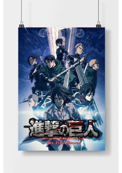 Poster City Postercity Shingeki No Kyojin Anime Poster Çerçevesiz Parlak Kağıt