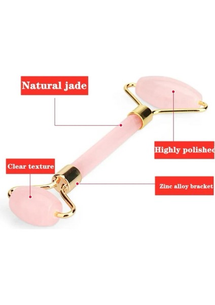 Pembe Kuvars Doğal Taş Rose Face Roller Çift Taraflı Masaj Aleti fiyatları