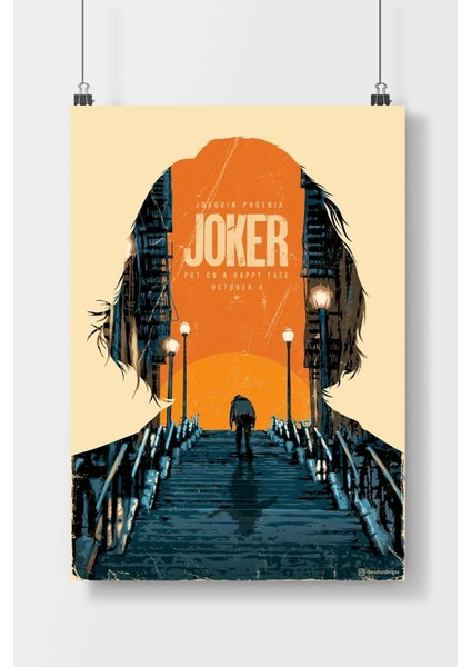 Postercity Joker Çizgi Poster Çerçevesiz Parlak Kağıt