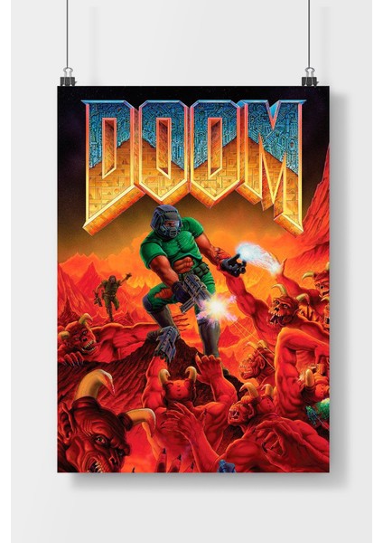 Postercity Doom Poster Çerçevesiz Parlak Kağıt