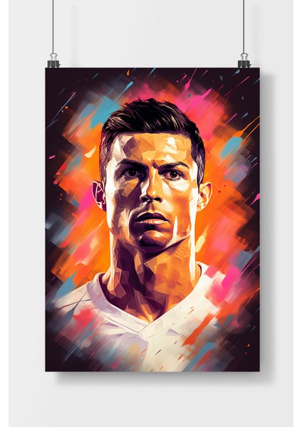 Postercity Ronaldo Ünlüler Poster Çerçevesiz Parlak Kağıt