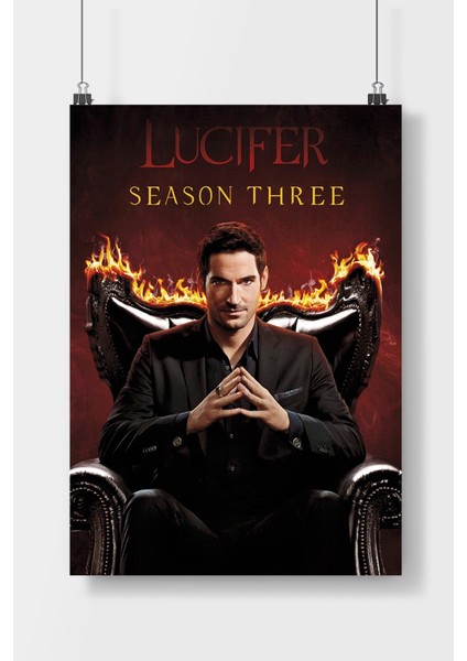 Postercity Lucifer Dizi Poster Çerçevesiz Parlak Kağıt