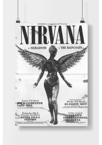Postercity Nirvana Poster Çerçevesiz Parlak Kağıt