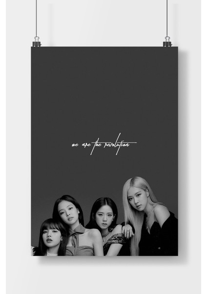 Postercity Black Pink Poster Çerçevesiz Parlak Kağıt