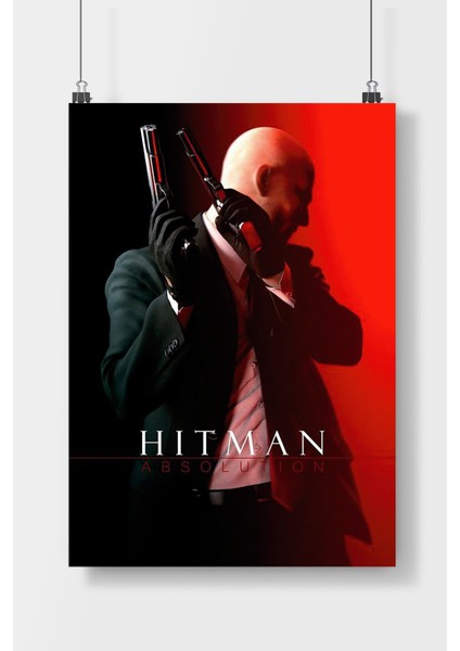 Postercity Hitman Oyun Poster Çerçevesiz Parlak Kağıt