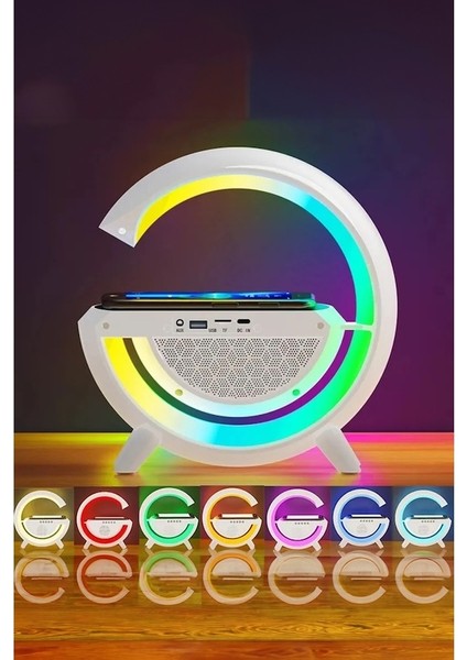 Kablosuz Şarj Cihazı Atmosfer Lambası - G Şekli Başucu Masa Lambası fırsatları