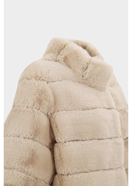 AÇELYAOKCU Premium Dik Yaka Kadın Rex Kürk Kaban modelleri