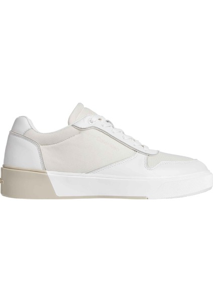 Calvin Klein Beyaz - Krem Erkek Sneaker Low Top Lace Up W/ Stıtch