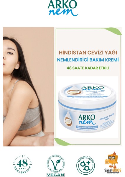 Nem Hindistan Cevizi Yağı Nemlendirici Bakım Kremi 300 ml x 4 Adet fiyatları