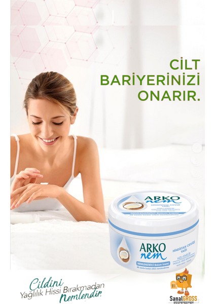 Nem Hindistan Cevizi Yağı Nemlendirici Bakım Kremi 300 ml x 4 Adet modelleri