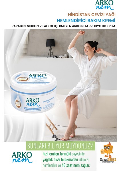 Nem Hindistan Cevizi Yağı Nemlendirici Bakım Kremi 300 ml x 4 Adet fırsatları