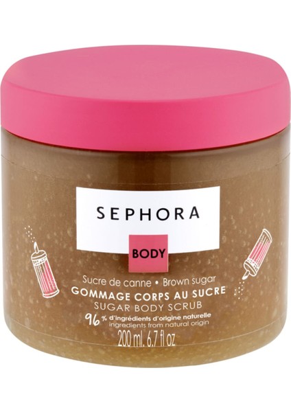 Sugar Body Scrub Esmer Şekerli Vücut Peelingi - Arındırıcı + Pürüzsüzleştirici 200ML