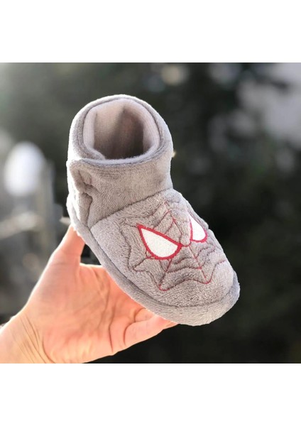 Mychild Spiderman Figürlü Çocuk Panduf ,ev Ayakkabısı , Kaydırmaz Taban Panduf , Anaokulu Kreş Ayakkabısı,warm