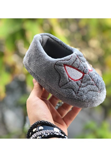 Spiderman Figürlü Çocuk Panduf ,ev Ayakkabısı , Kaydırmaz Taban Panduf , Anaokulu Kreş Ayakkabısı,warm