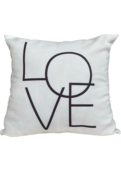 Love Baskılı Kırlent Kılıfı 43X43CM fiyatları