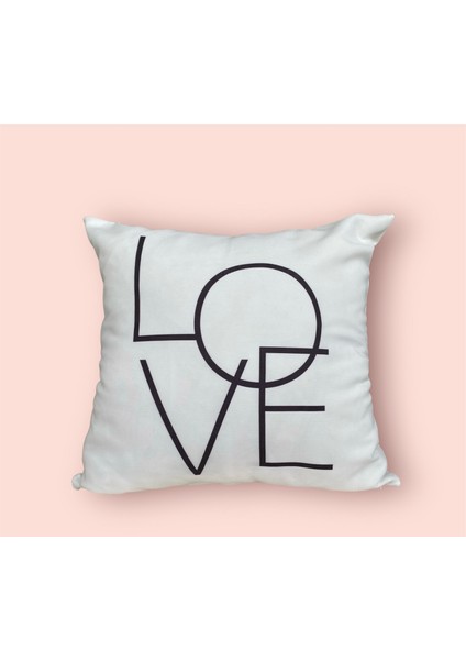 Love Baskılı Kırlent Kılıfı 43X43CM modelleri