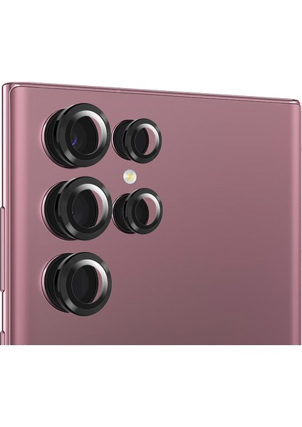 Samsung Galaxy S24 Ultra Uyumlu Tam Kaplayan Kamera Lens Koruyucu Cam Filmi Derin Mor