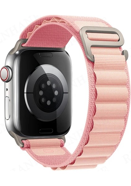 Apple Watch Uyumlu 38MM 40MM 41MM 1/2/3/4/5/6/se/7/8/9ultra Mountain Kordon Pembe