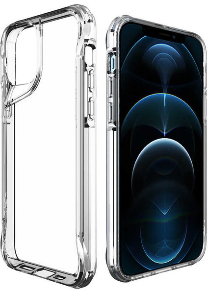 Apple iPhone 12 Pro Max Uyumlu Kılıf Case, Transparent Smooth Hard Protective Cover