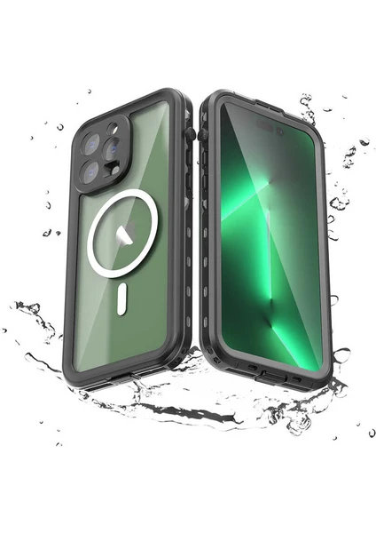 iPhone 14 Pro Max Uyumlu Kılıf Case, 360 Derece Koruyucu 2metre Su Geçirmez Kapak Waterproof Cover