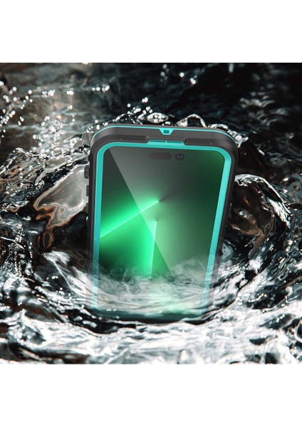 iPhone 14 Pro Uyumlu Kılıf Case, 360 Derece Koruyucu 2metre Su Geçirmez Kapak Waterproof Cover