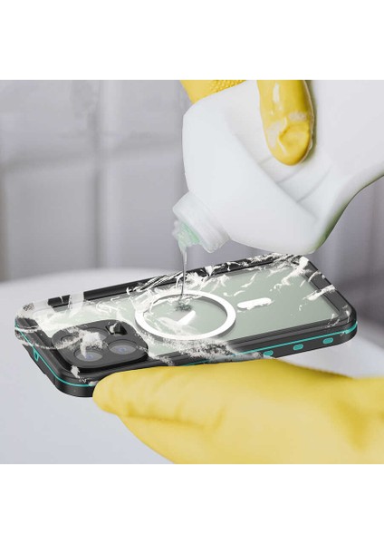 iPhone 14 Pro Uyumlu Kılıf Case, 360 Derece Koruyucu 2metre Su Geçirmez Kapak Waterproof Cover