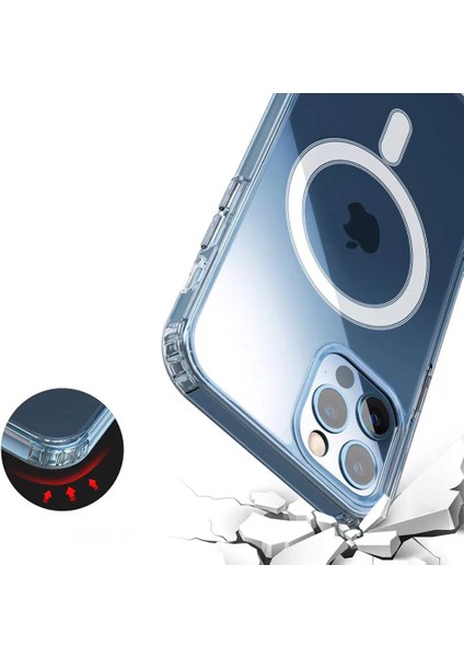 iPhone 11 Pro Max Uyumlu Kılıf Case, Transparent Hard Pc With Magsafe Charging Feature Cover